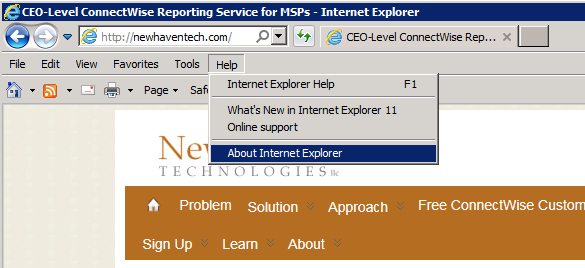 HELP>About Internet Explorer